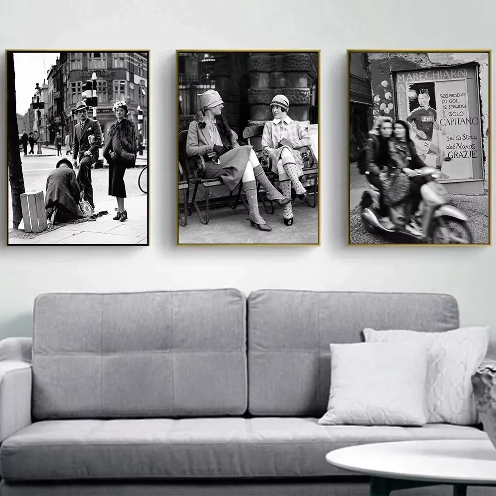 Vintage Fashion Photography - Impression photographique vintage noir et blanc,