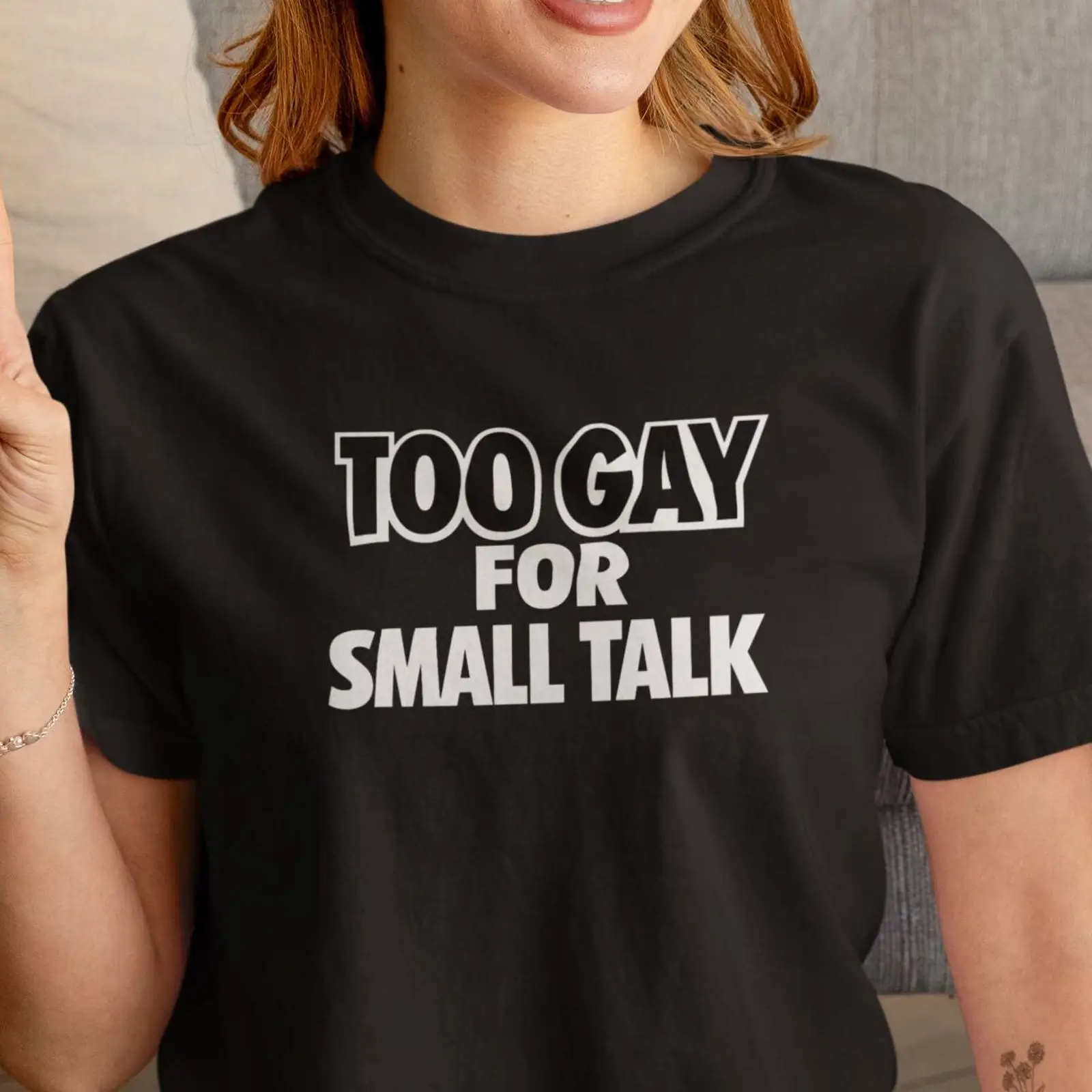 Vintage Queer Fashion - T-shirt « Too Gay For Small