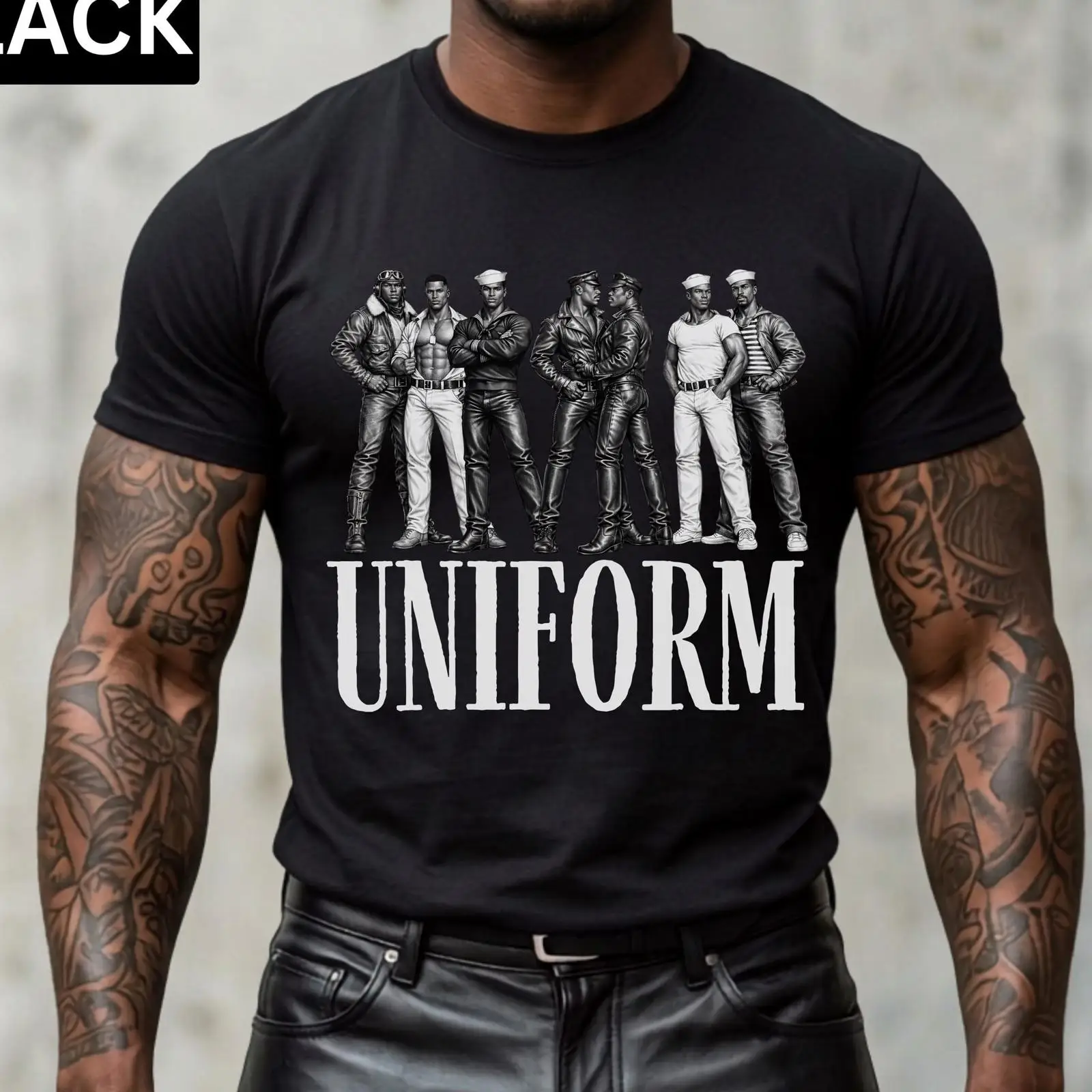 Vintage Queer Fashion - T-shirt uniforme inspiré de Tom Of