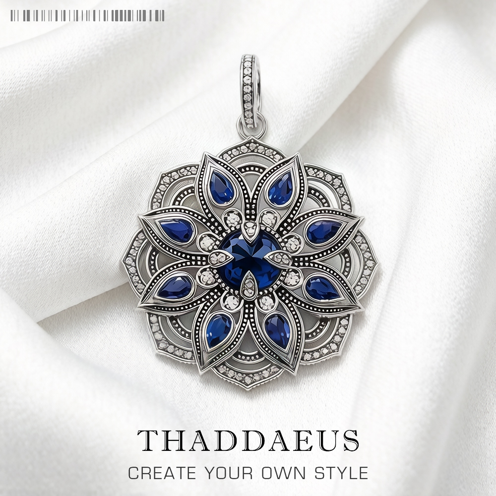 Vintage Fashion Jewelry Brands - Pendentif fleur de Lotus bleue, tout