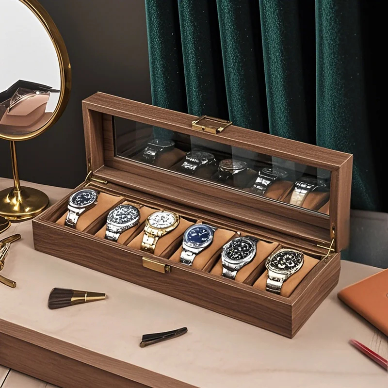 Vintage Fashion Tags - Boîte à montres en cuir PU