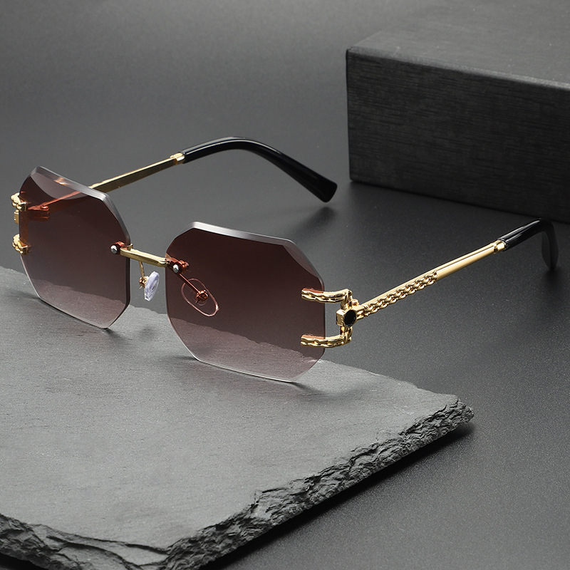 Vintage Fashion Photography - Nouvelles lunettes de soleil rectangulaires sans