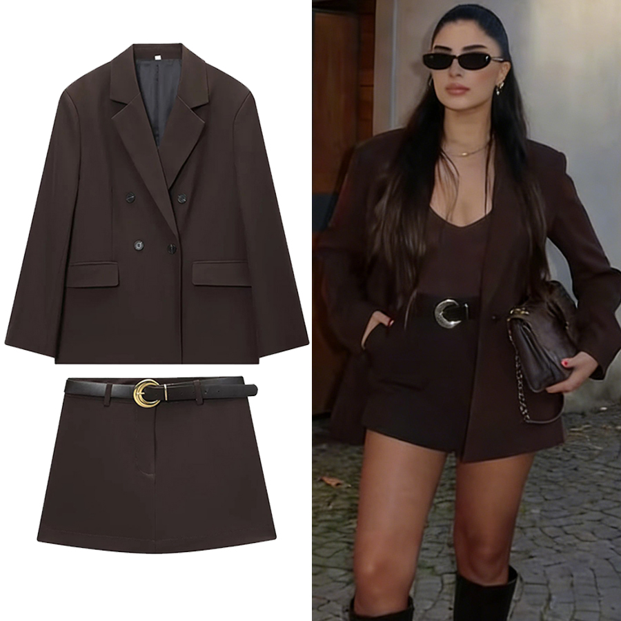 V Vintage Fashion - ZOCI – costume marron chocolat pour