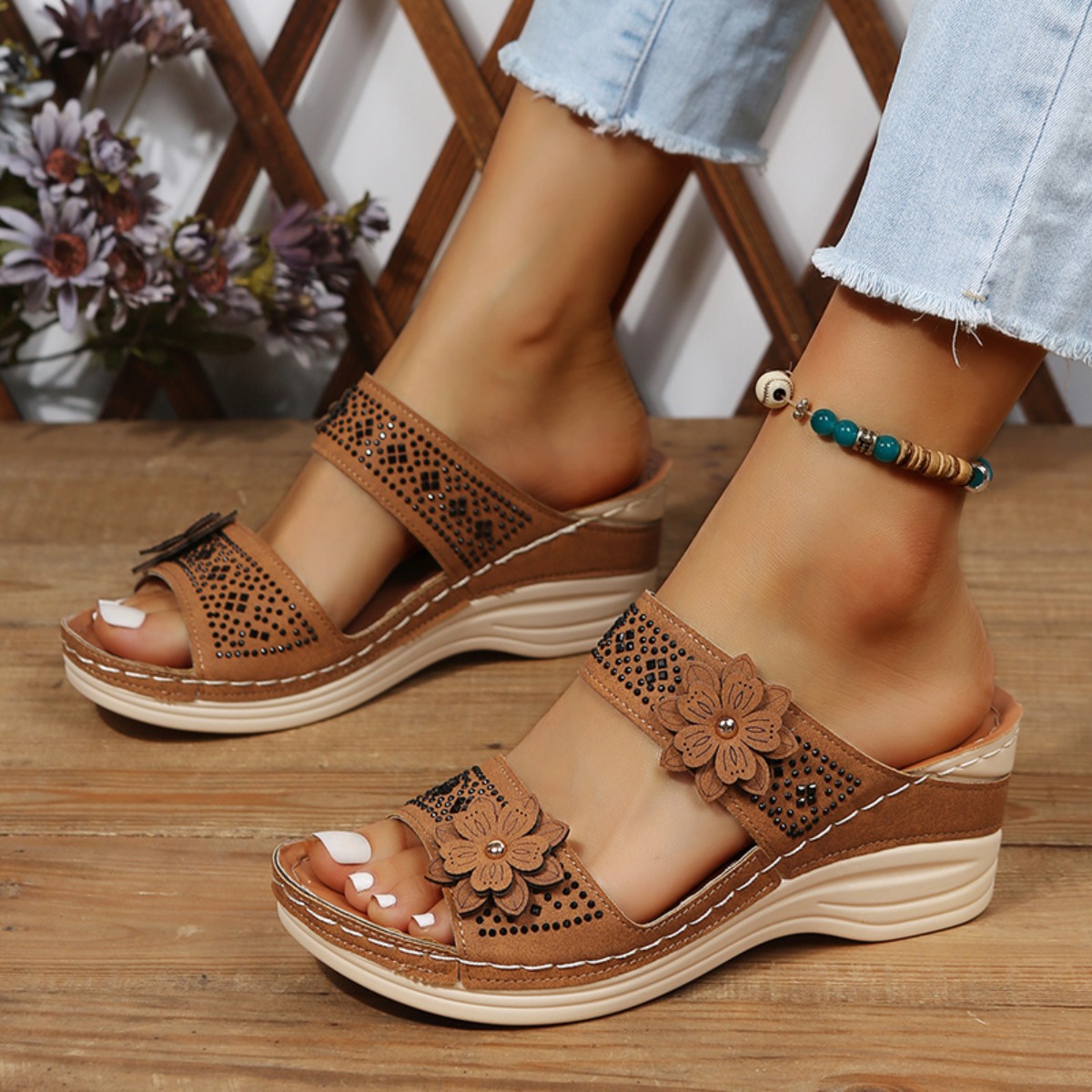 Vintage Fashion Aesthetic - Nouvelles sandales compensées d'été pour femmes,
