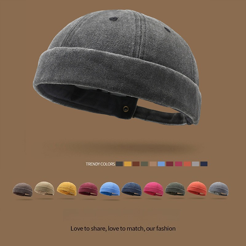 Vintage Fashion Hats - Casquette Docker Vintage sans bord en