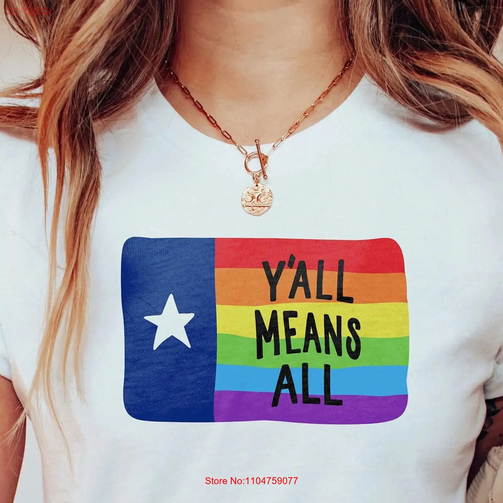 Vintage Queer Fashion - T-shirt Yall Means Texas, fierté LGBTQ+,