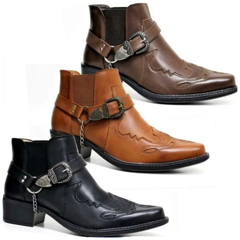 Vintage Fashion Aesthetic - Bottes de cowboy vintage en cuir