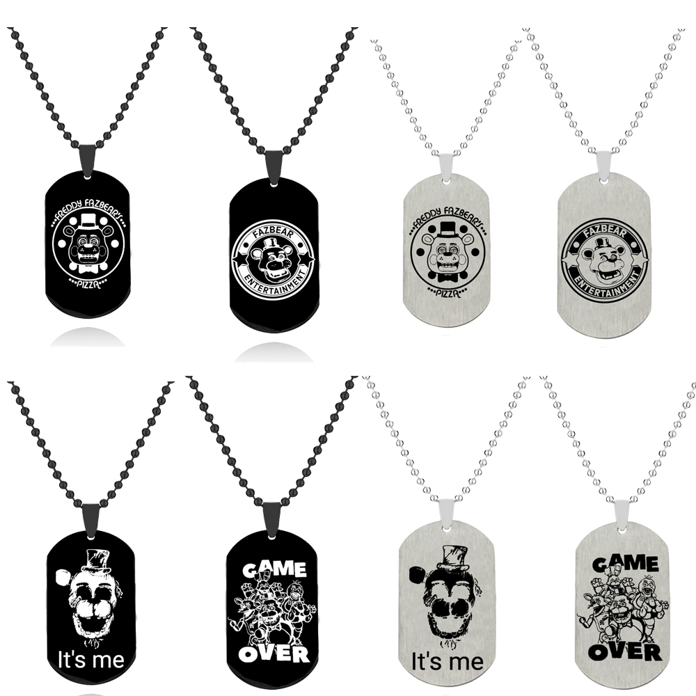 Vintage Fashion Tags - Anime Game Figures Collier en acier