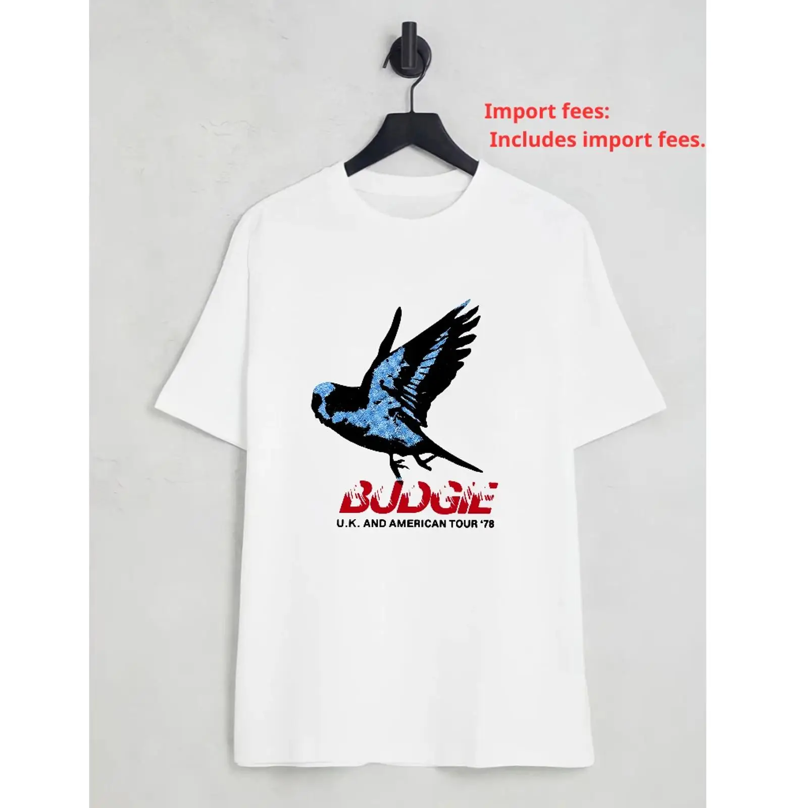 Vintage Fashion Uk - T-shirt du groupe Budgie UK American