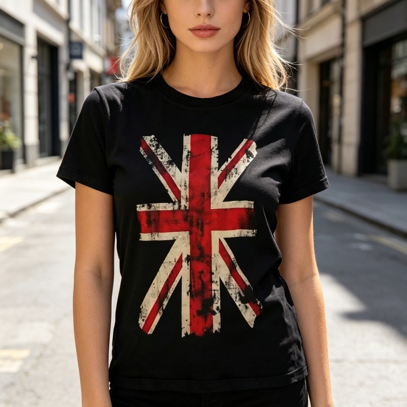 T-shirt graphique Union Jack,  - Vintage Fashion Uk avis et prix