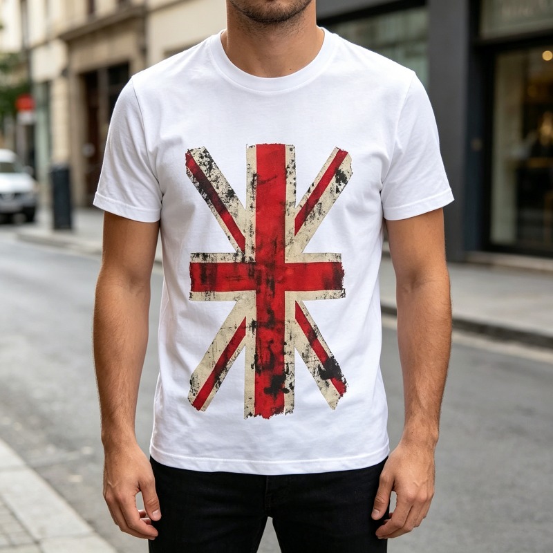 T-shirt graphique Union Jack,  - Vintage Fashion Uk avis et prix