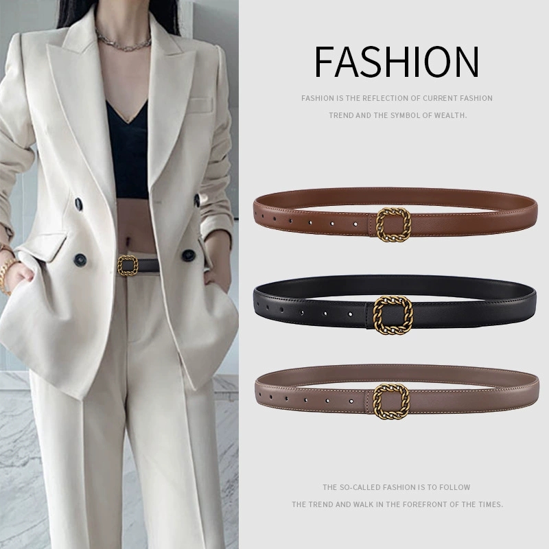 Ceinture en cuir vintage à bou - Vintage Fashion Looks avis et prix