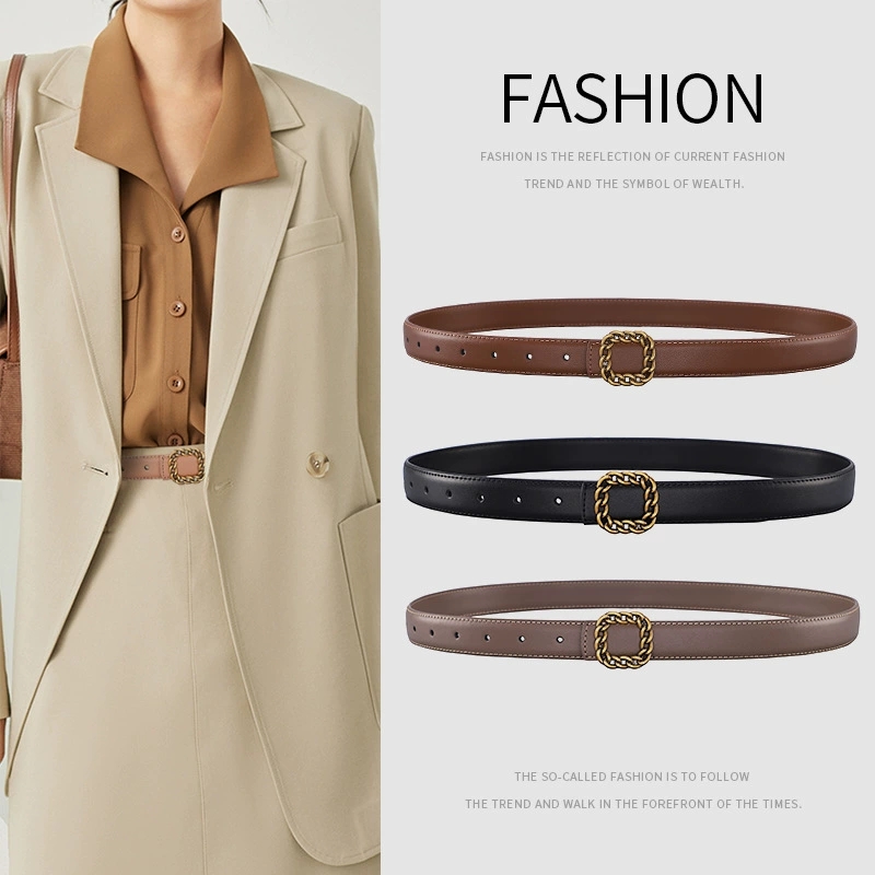 Ceinture en cuir vintage à bou - Vintage Fashion Looks avis et prix