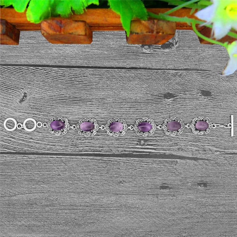 Natural Purple Stone Bracelet  - Vintage Fashion Looks avis et prix