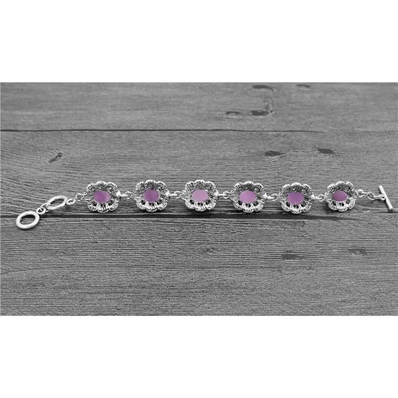 Natural Purple Stone Bracelet  - Vintage Fashion Looks avis et prix