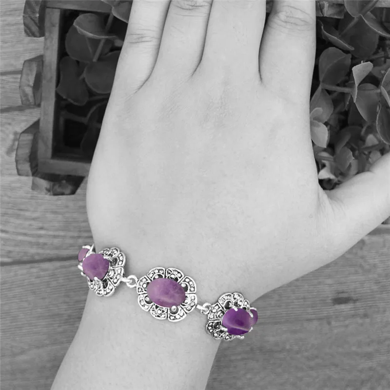 Natural Purple Stone Bracelet  - Vintage Fashion Looks avis et prix