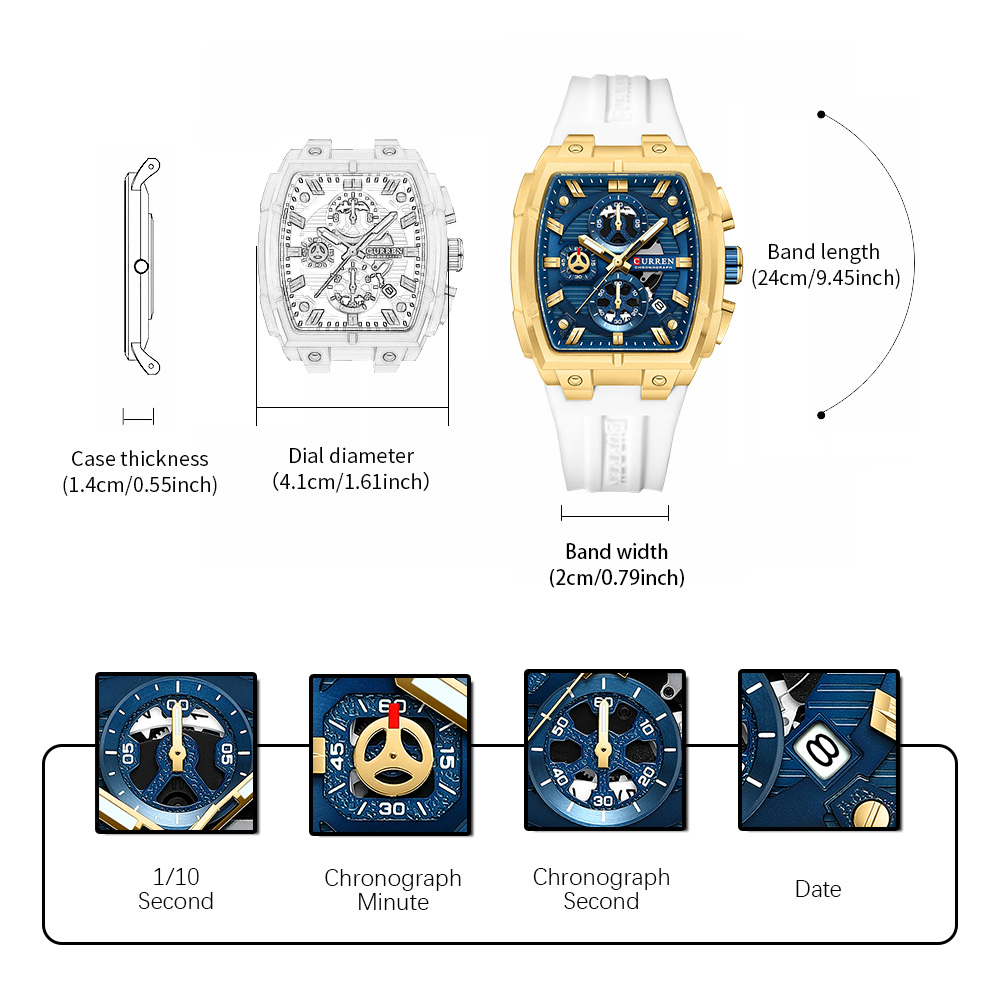 Montre vintage de luxe CURREN  - Vintage Fashion Aesthetic avis et prix