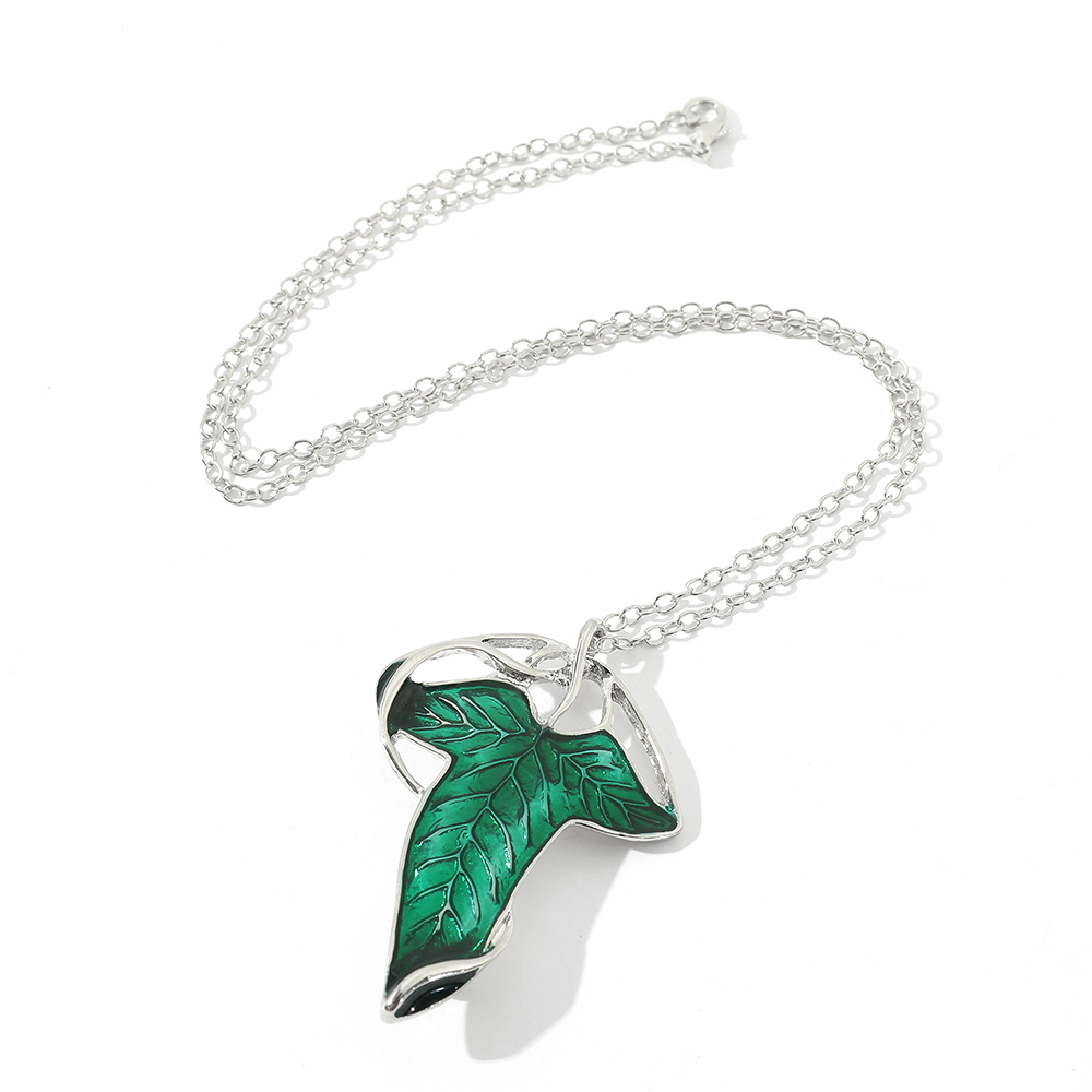 Collier pendentif feuille vert - Vintage Fashion Aesthetic avis et prix