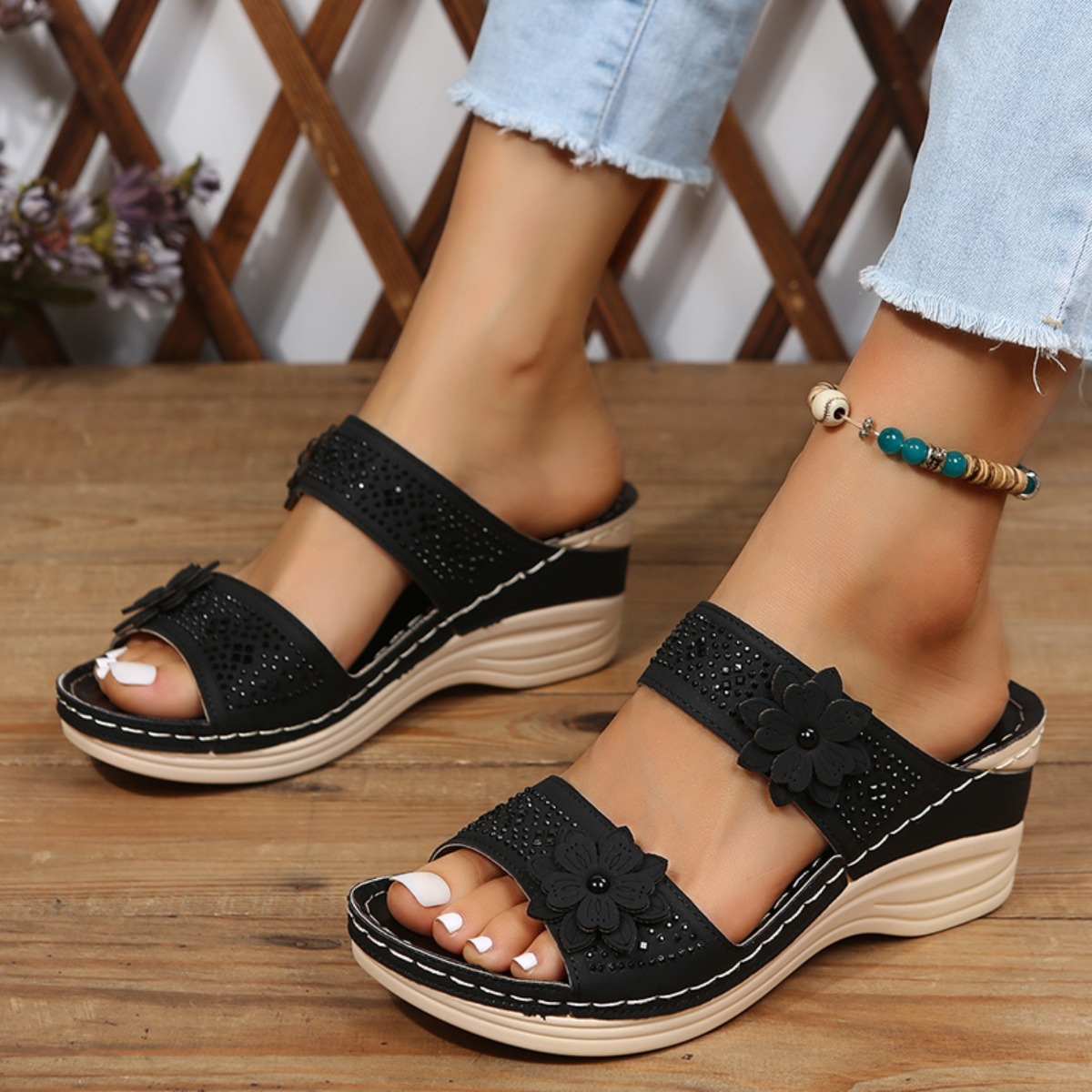 Nouvelles sandales compensées  - Vintage Fashion Aesthetic avis et prix