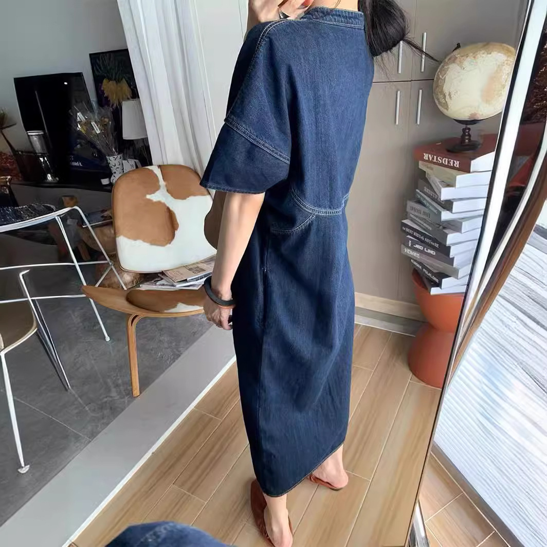 Nouvelle robe longue en jean a - V Vintage Fashion avis et prix