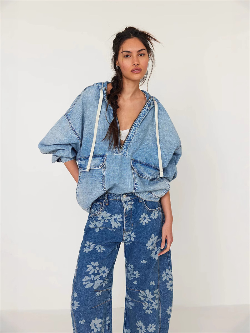 Mode décontracté lavé Denim co - Vintage Fashion Drawings avis et prix