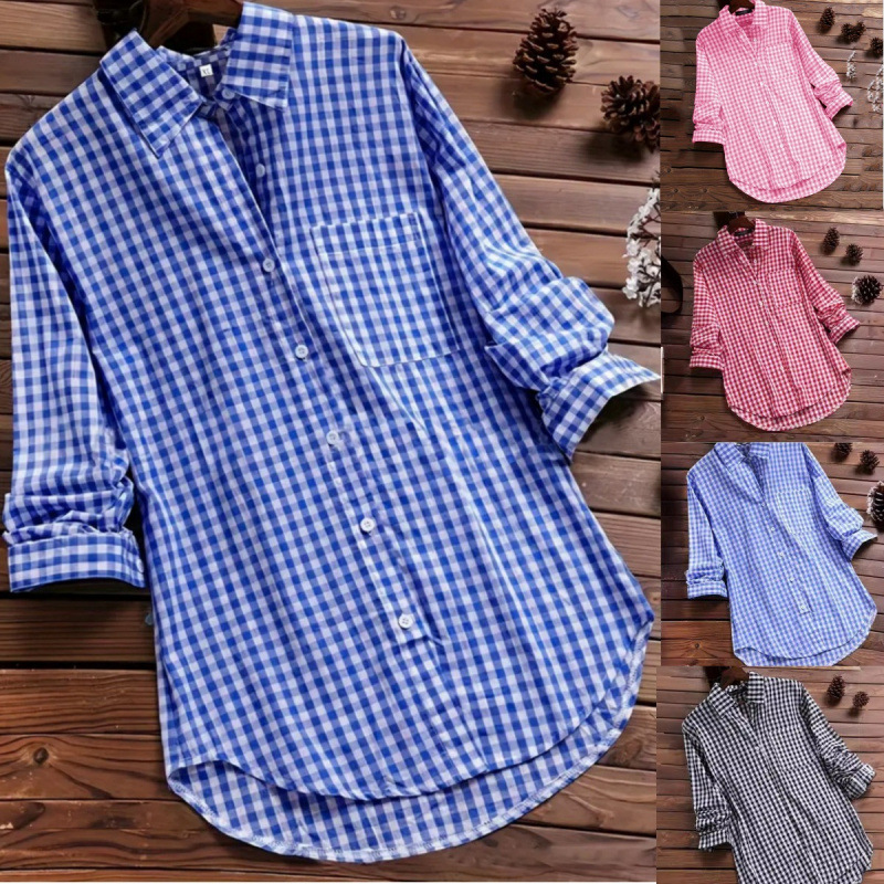 Chemise ample à carreaux à col - Vintage Fashion Ebay avis et prix