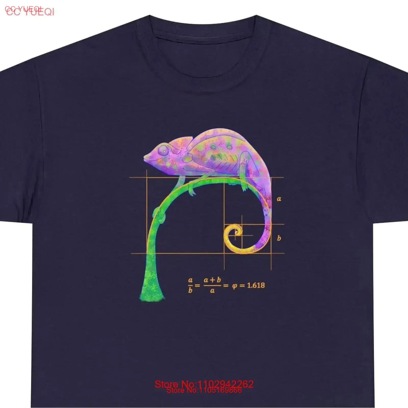Fibonacci Chameleon t-shirt di - Vintage Fashion Uk avis et prix