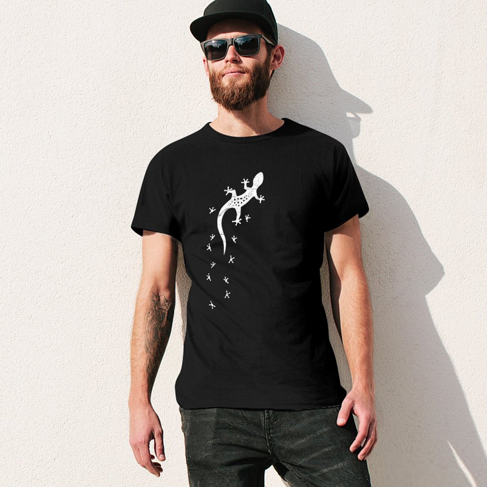 T-shirt imprimé motif lézard r - Vintage Fashion Drawings avis et prix