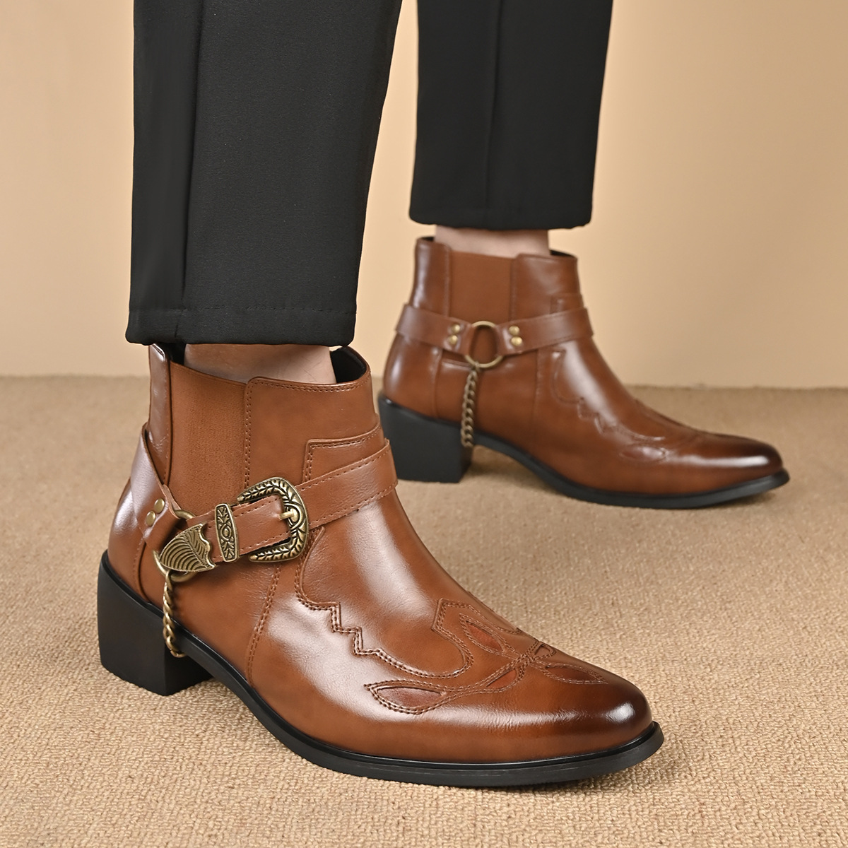 Bottes de cowboy vintage en cu - Vintage Fashion Aesthetic avis et prix